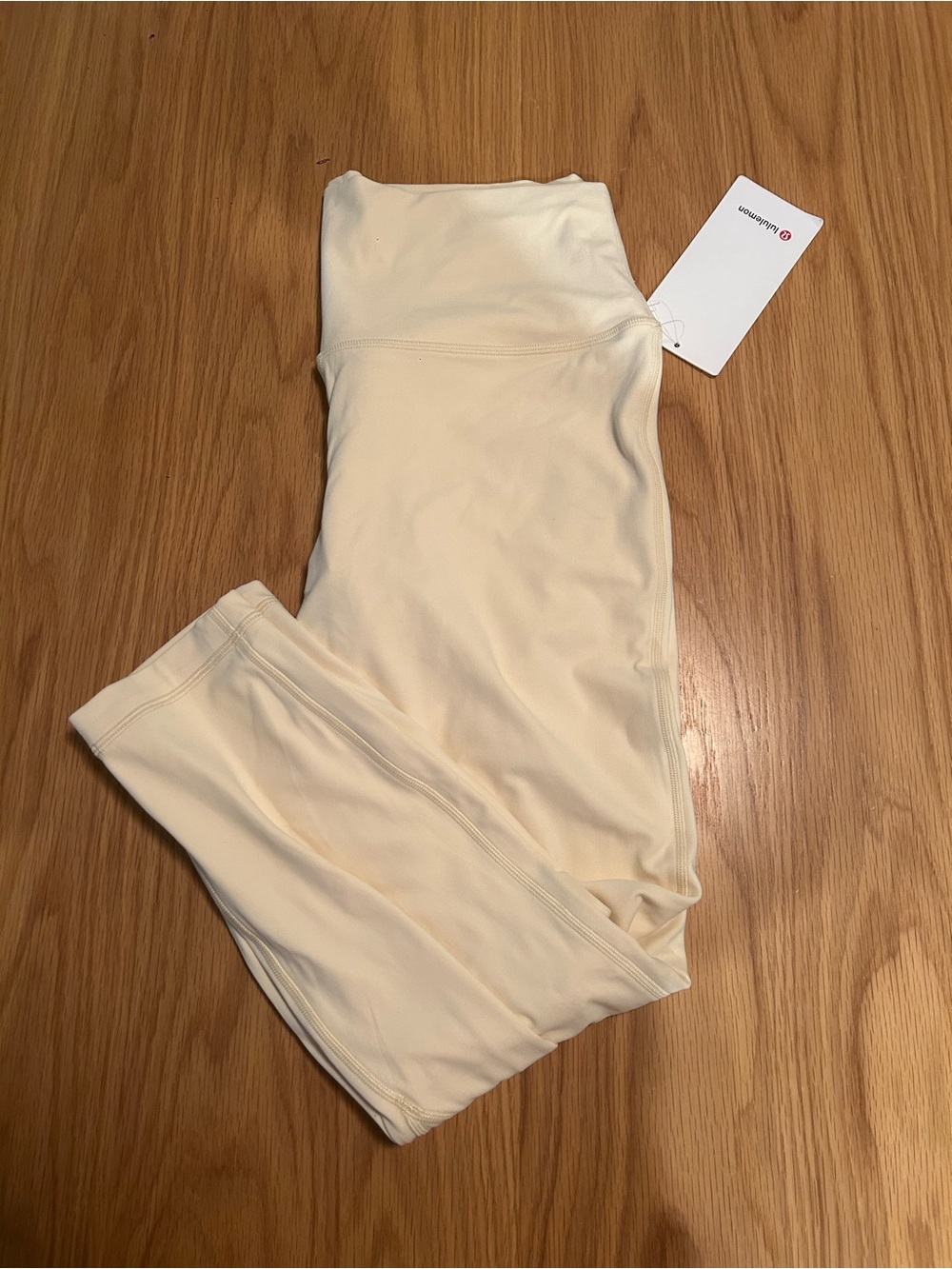 Lululemon Align High-Rise Pant 25" Color Butter Cream Yellow Size 12 NWT